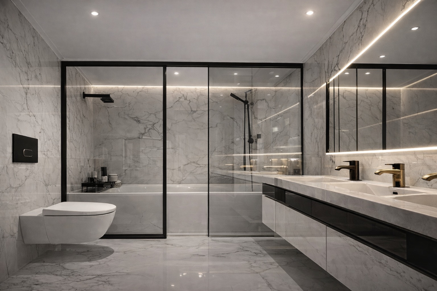 Modern bathroom with minimalist design
